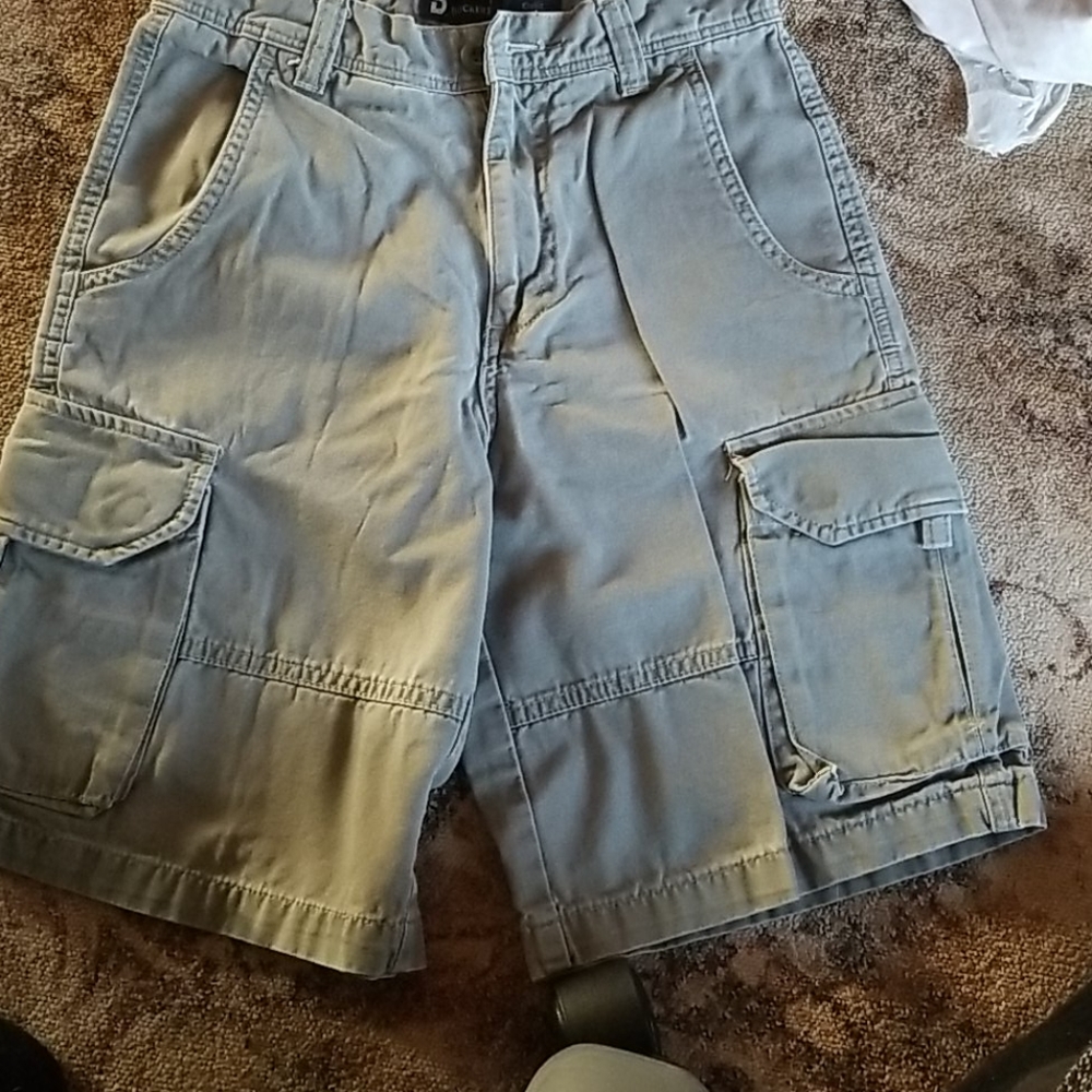 Grey cargo shorts